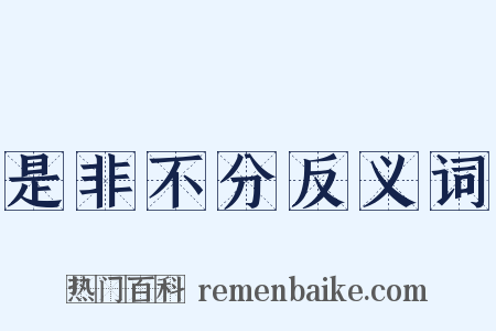 是非不分反义词是什么意思的图片